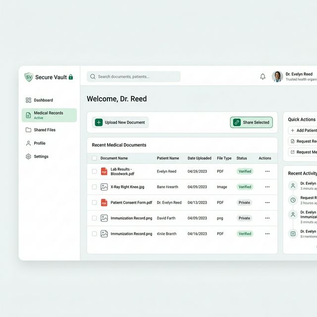 GetPreCare Vault Dashboard